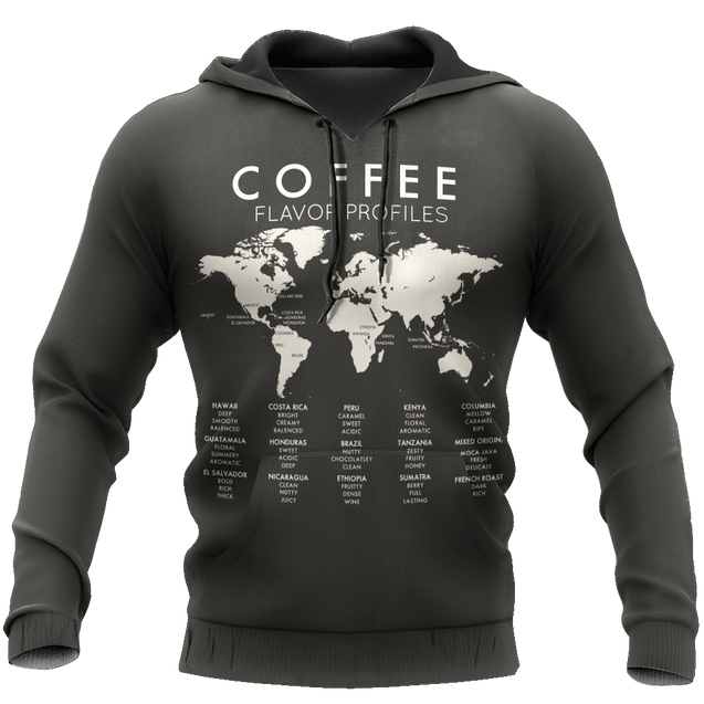 Beautiful Maps Coffee World 3D All Over Printed Differences Between Types Of World Coffee Shirts and Shorts Pi271102 PL-Apparel-PL8386-Hoodie-S-Vibe Cosy™