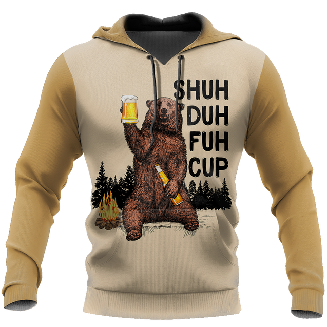 Shuh Duh Fuh Up - Camping Bear B103-Apparel-NNK-Hoodie-S-Vibe Cosy™