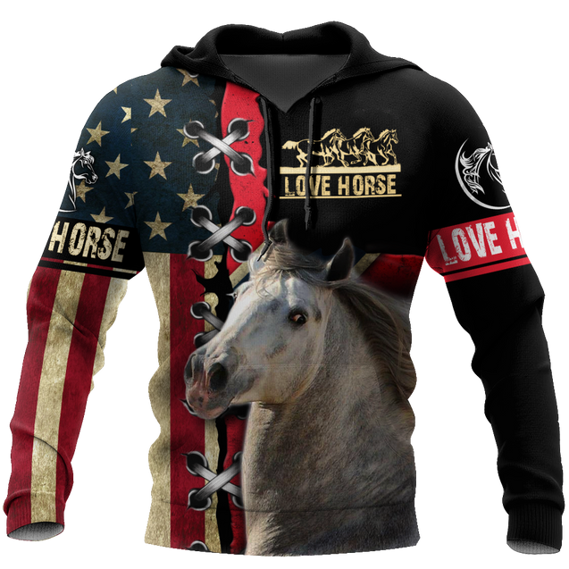 Love Horse 3D All over print for Men and Women shirt Pi030104-Apparel-NNK-Hoodie-S-Vibe Cosy™