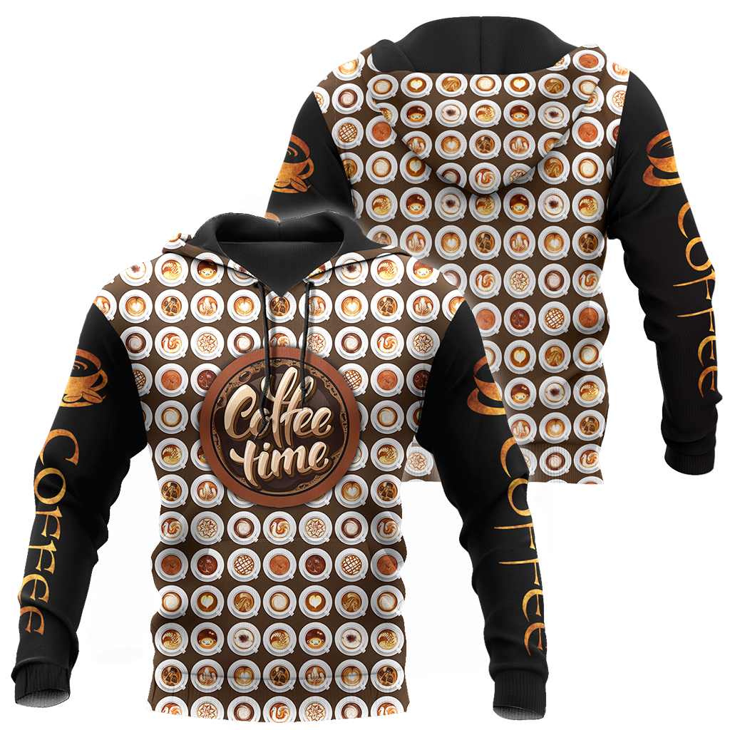 Time's Coffee 3D All Over Printed Differences Between Types Of Italian Coffee Shirts and Shorts Pi271103 PL-Apparel-PL8386-Hoodie-S-Vibe Cosy™