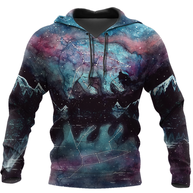 Love Bear Galaxy 3D all over printed shirts for men and women AZ091201 PL-Apparel-PL8386-Hoodie-S-Vibe Cosy™