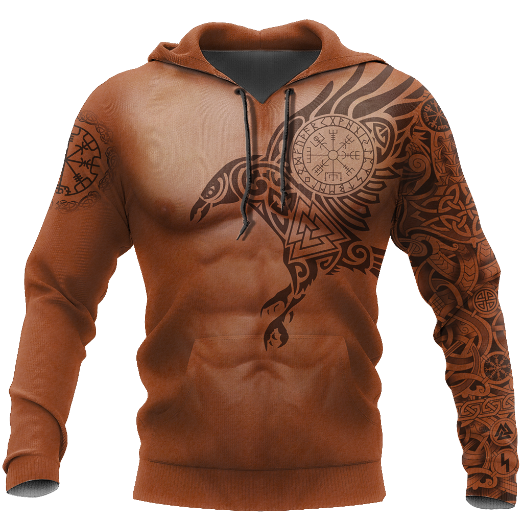 3.0 Vikings - The Raven of Odin Tattoo version 3.0-Apparel-HP Arts-Hoodie-S-Vibe Cosy™