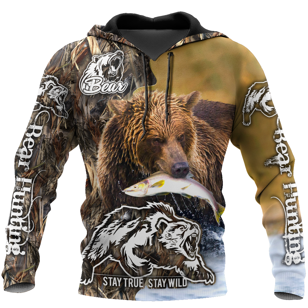 Predatory bears camo 3D all over printer shirts for man and women Pi211201 PL-Apparel-PL8386-Hoodie-S-Vibe Cosy™