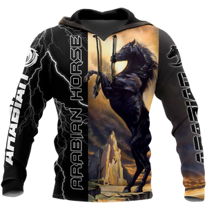 Black Stallion Arabian Horse 3D All Over Printed Shirt Hoodie Pi301202-Apparel-TA-Hoodie-S-Vibe Cosy™