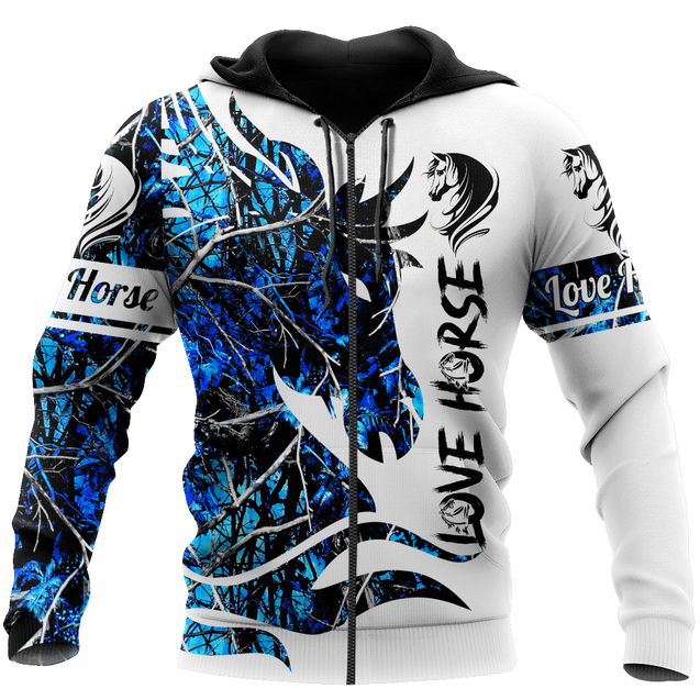 Beautiful Horse 3D All Over Printed shirt for Men and Women Pi060101-Apparel-NNK-Zipped Hoodie-S-Vibe Cosy™