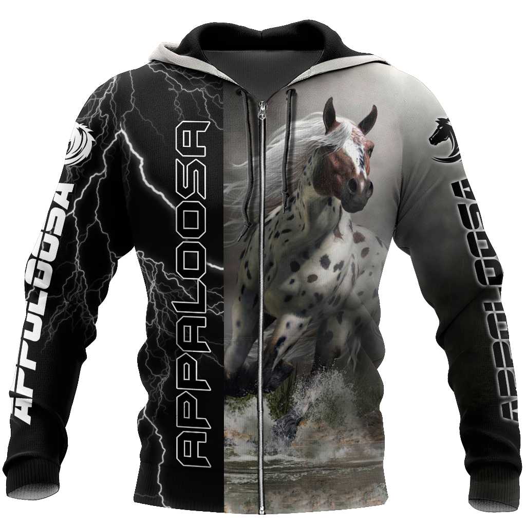 Appaloosa Horse shirt design for men and women - Pi301201-Apparel-TA-Zipped Hoodie-S-Vibe Cosy™