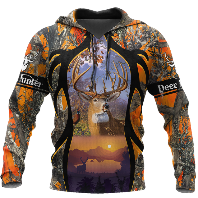 Camo Deer Hunting Hoodie T-Shirt Sweatshirt AZ112201 NM-Apparel-NM-Hoodie-S-Vibe Cosy™