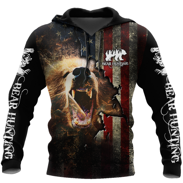 Bear hunter camo 3D all over printed shirts for men and women Pi111202 PL-Apparel-PL8386-Hoodie-S-Vibe Cosy™