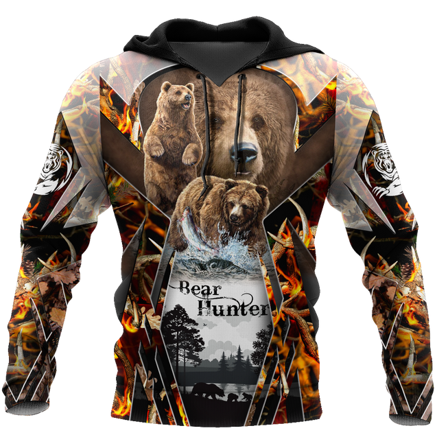 Bear Hunting camo 3D all over printed shirts for men and women Pi121202 PL-Apparel-PL8386-Hoodie-S-Vibe Cosy™