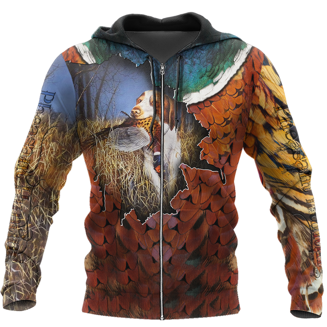 Pheasant Hunting 3D All Over Printed Shirts For Men And Women MP985-Apparel-MP-Zipped Hoodie-S-Vibe Cosy™