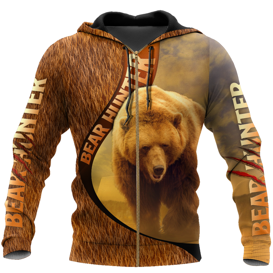 Bears hunter camo 3D all over printer shirts for man and women Pi211202 PL-Apparel-PL8386-Hoodie-S-Vibe Cosy™