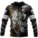 Beautiful Horse 3D All Over Printed shirt for Men and Women Pi040102-Apparel-TA-Zipped Hoodie-S-Vibe Cosy™