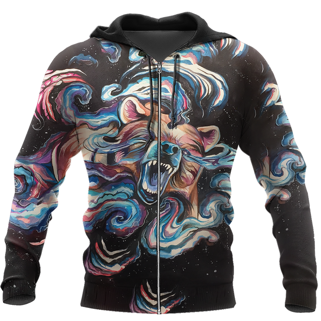 Love Bear Tattoo 3D all over printed shirts for men and women AZ091203 PL-Apparel-PL8386-zip-up hoodie-S-Vibe Cosy™