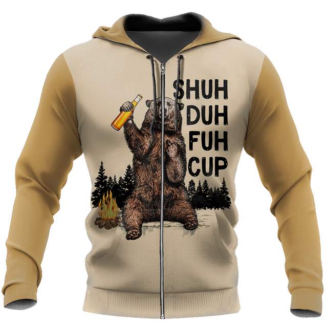 Shuh Duh Fuh Up (Dirty Hand) - Camping Bear B106-Apparel-NNK-Zip-Up Hoodie-S-Vibe Cosy™