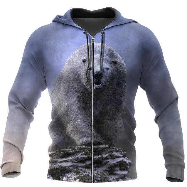 Love Polar Bear 3D all over printed shirts for men and women AZ111202 PL-Apparel-PL8386-zip-up hoodie-S-Vibe Cosy™