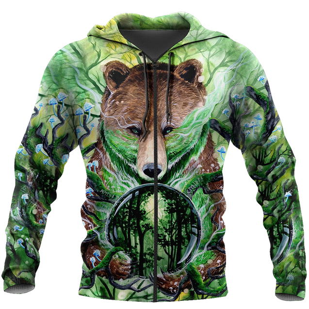 Magic Bear 3D all over printed shirts for men and women Pi121202 PL-Apparel-PL8386-zip-up hoodie-S-Vibe Cosy™