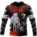 Beautiful Horse 3D All Over Printed shirt for Men and Women Pi040103-Apparel-TA-Zipped Hoodie-S-Vibe Cosy™