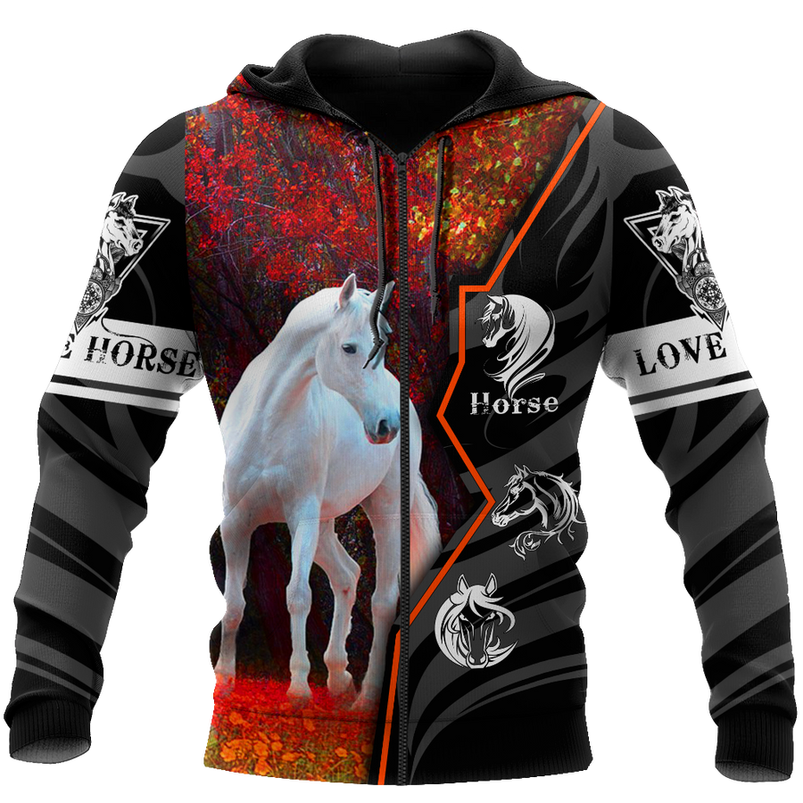 Beautiful Horse 3D All Over Printed shirt for Men and Women Pi040103-Apparel-TA-Hoodie-S-Vibe Cosy™