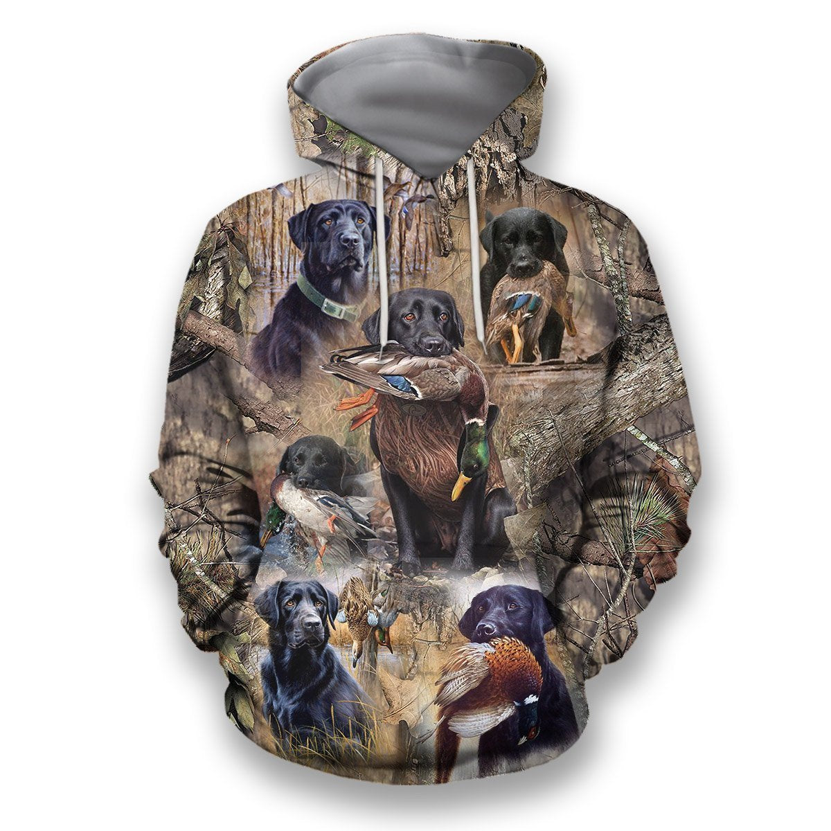 3D All Over Printed Labrador Retriever Hunting Dog Camo Shirts-Apparel-HbArts-Hoodies-S-Vibe Cosy™