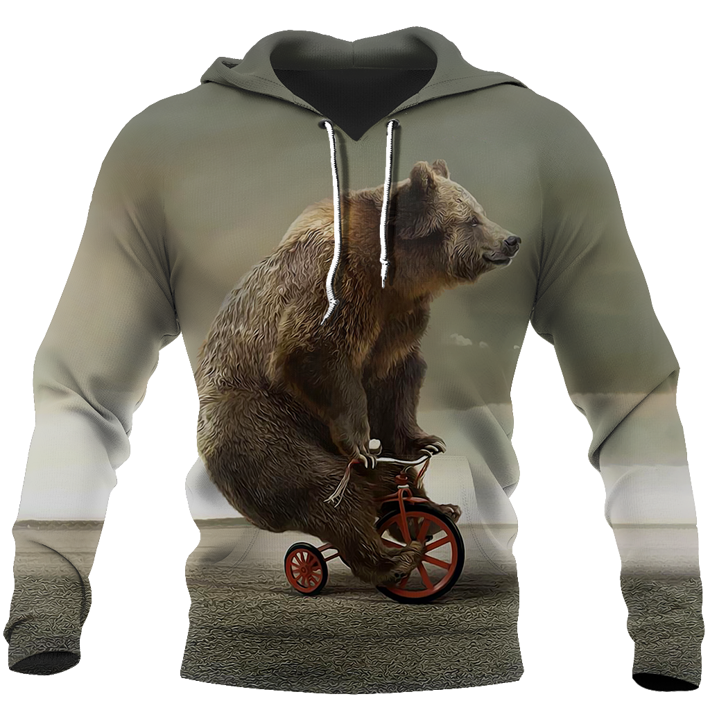 Bear cycling 3D all over printer shirts for man and women JJ241202 PL-Apparel-PL8386-Hoodie-S-Vibe Cosy™
