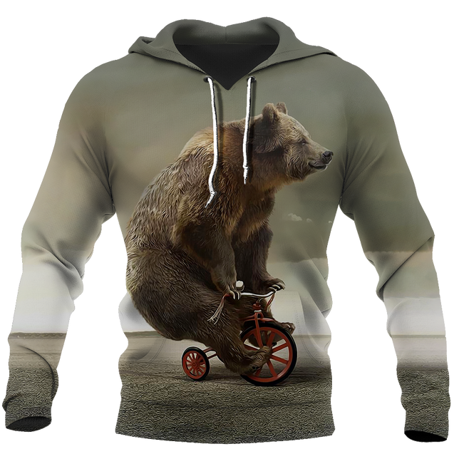 Bear cycling 3D all over printer shirts for man and women JJ241202 PL-Apparel-PL8386-Hoodie-S-Vibe Cosy™