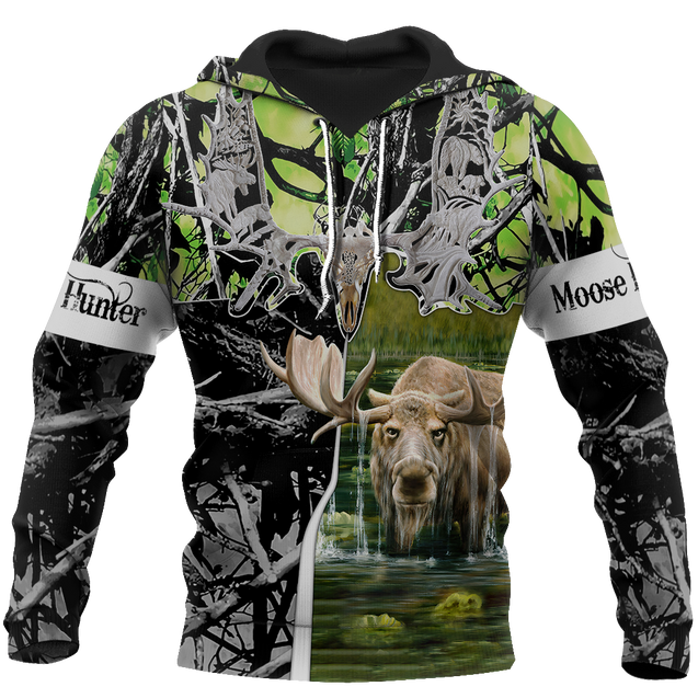 Beutiful moose hunting camo 3D all over printed shirts for man and women JJ161202 PL-Apparel-PL8386-Hoodie-S-Vibe Cosy™