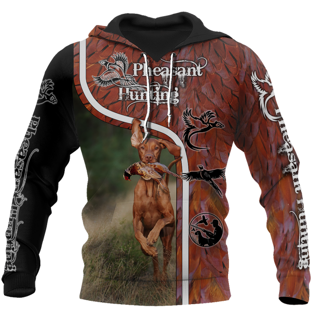 Pheasant Vizsla Hunting 3D All Over Printed Shirts For Men And Women JJ110202-Apparel-MP-Hoodie-S-Vibe Cosy™