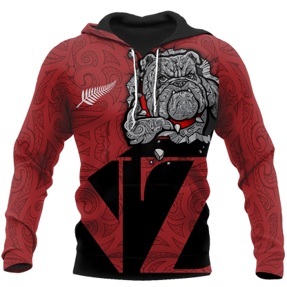 New Zealand Bulldog Hoodie, Maori Bulldog Pullover Hoodie JJ140107 - Amaze Style™-Apparel