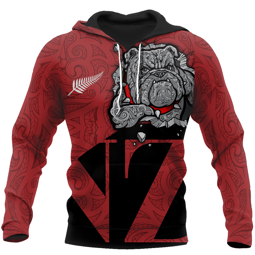 New Zealand Bulldog Hoodie, Maori Bulldog Pullover Hoodie JJ140107 - Amaze Style™-Apparel