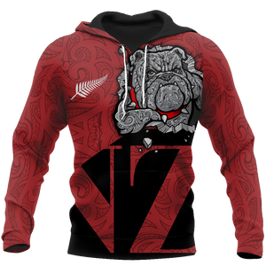 New Zealand Bulldog Hoodie, Maori Bulldog Pullover Hoodie JJ140107 - Amaze Style™-Apparel