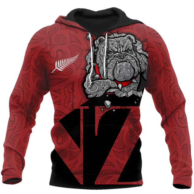 New Zealand Bulldog Hoodie, Maori Bulldog Pullover Hoodie JJ140107 - Amaze Style™-Apparel