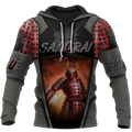 Samurai 3D All Over Printed Shirts JJ301201-Apparel-MP-Hoodie-S-Vibe Cosy™