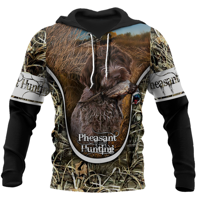 Pheasant Hunting Wirehaired Pointing Griffon 3D All Over Printed Shirts For Men And Women JJ150105-Apparel-MP-Hoodie-S-Vibe Cosy™