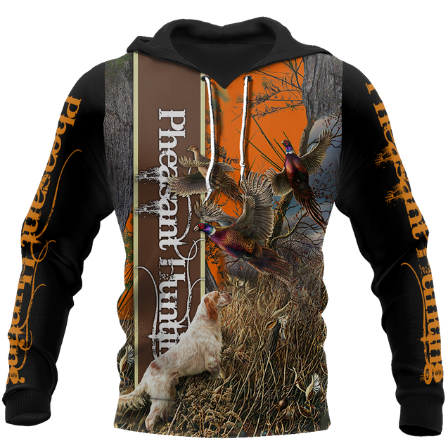 Pheasant Hunting Setter 3D All Over Printed Shirts For Men And Women JJ050201-Apparel-MP-Hoodie-S-Vibe Cosy™