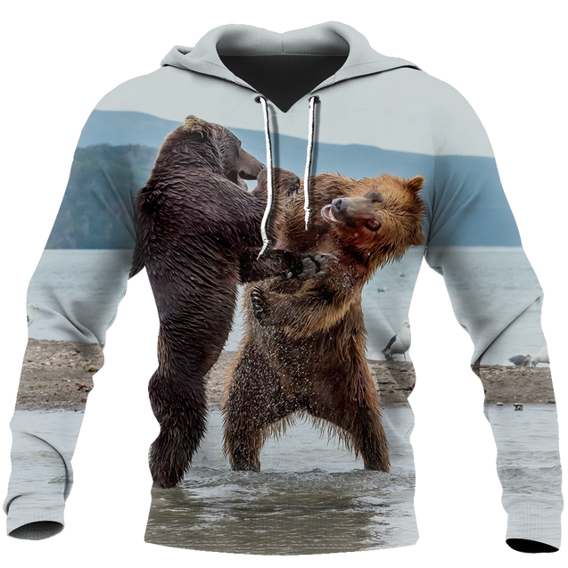 Battle of the bears 3D all over printer shirts for man and women JJ251202 PL-Apparel-PL8386-Hoodie-S-Vibe Cosy™