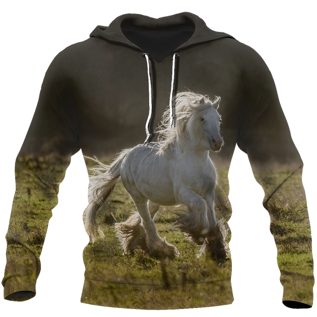 Beautiful White Horse Shirt - Winter Set for Men and Women JJ061203-Apparel-NNK-Hoodie-S-Vibe Cosy™