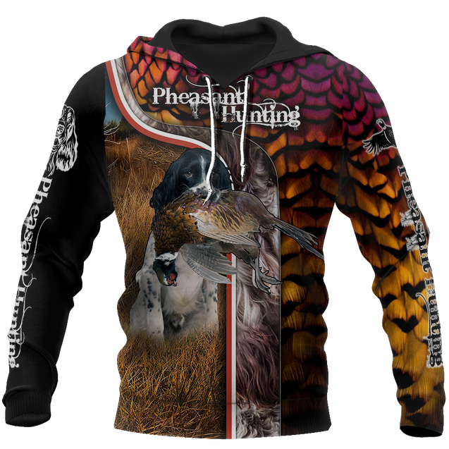 Pheasant Springer Hunting 3D All Over Printed Shirts For Men And Women JJ110102-Apparel-MP-Hoodie-S-Vibe Cosy™