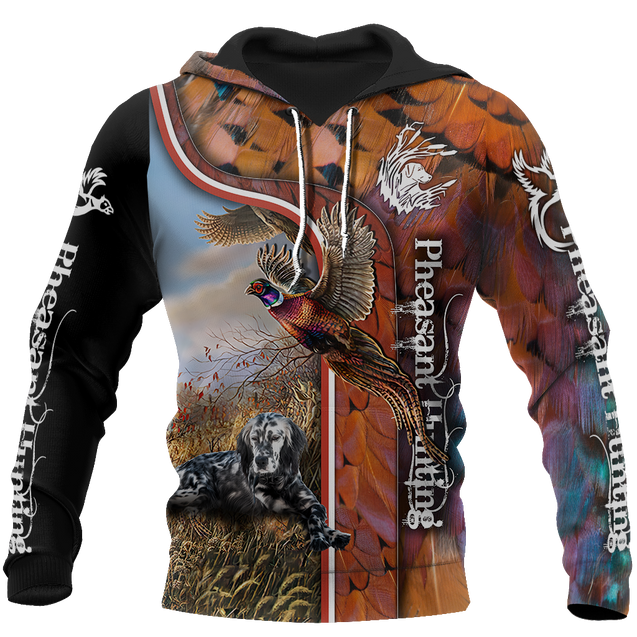 Pheasant Hunting Setter 3D All Over Printed Shirts For Men And Women JJ050202-Apparel-MP-Hoodie-S-Vibe Cosy™