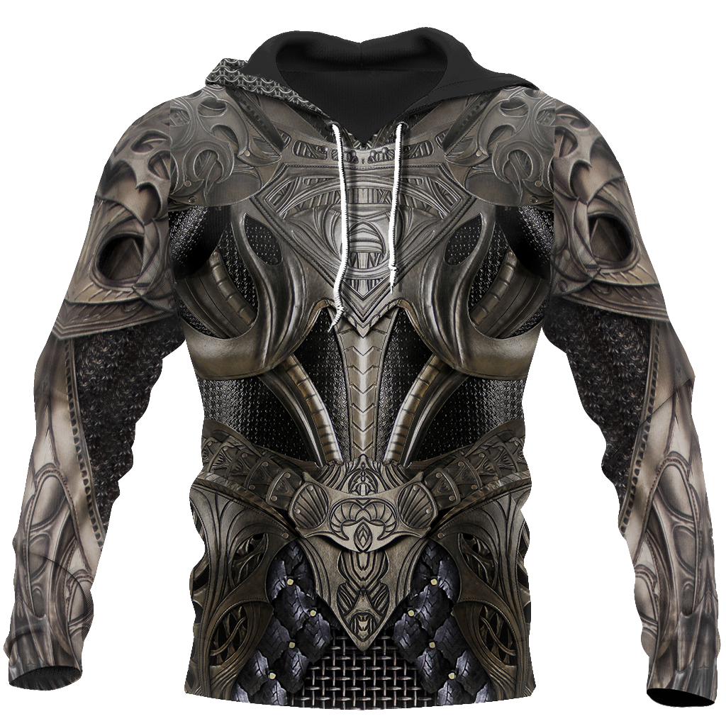 3D Printed Hoodie Chainmail Knight Armor Clothes JJ060304-Apparel-MP-Hoodie-S-Vibe Cosy™