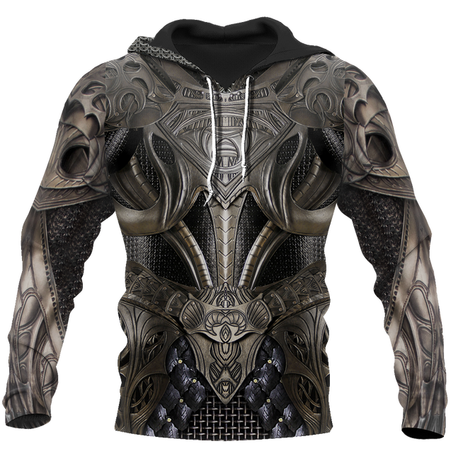 3D Printed Hoodie Chainmail Knight Armor Clothes JJ060304-Apparel-MP-Hoodie-S-Vibe Cosy™