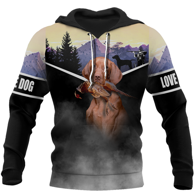 Pheasant Vizsla Hunting 3D All Over Printed Shirts For Men And Women JJ110203-Apparel-MP-Hoodie-S-Vibe Cosy™