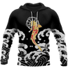 Koi Fish Black Hoodie HC3703 - Amaze Style™-Apparel