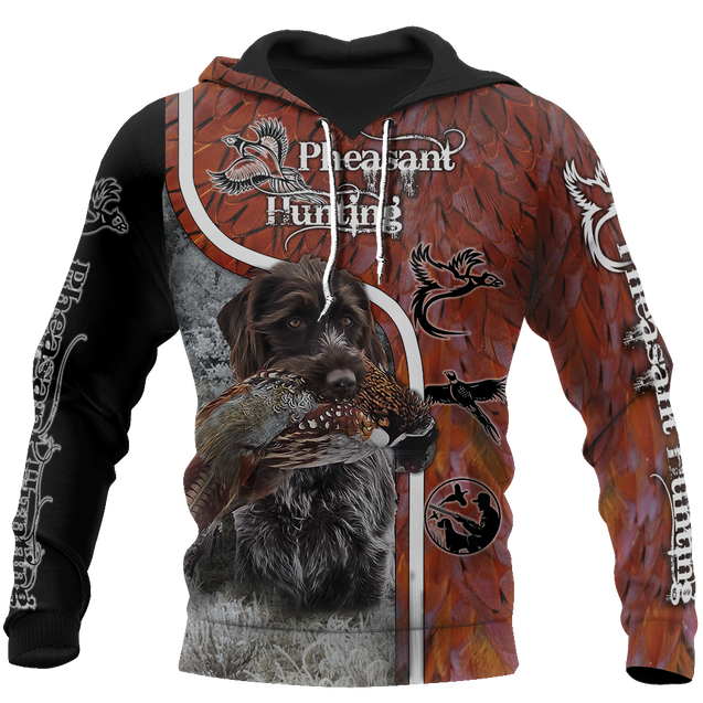 Pheasant Hunting Wirehaired Pointing Griffon 3D All Over Printed Shirts For Men And Women JJ170103-Apparel-MP-Hoodie-S-Vibe Cosy™