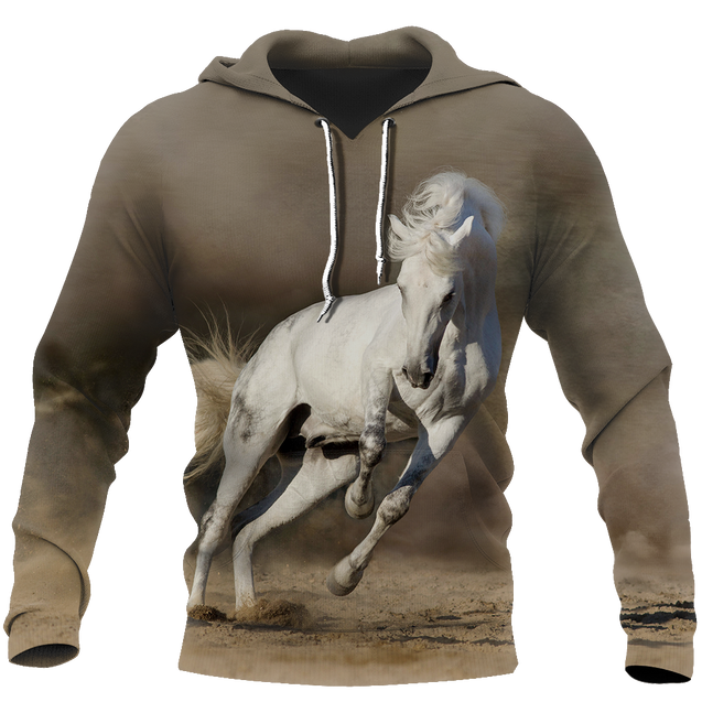 Beautiful White Horse Shirt - Winter Set for Men and Women JJ051207-Apparel-NNK-Hoodie-S-Vibe Cosy™