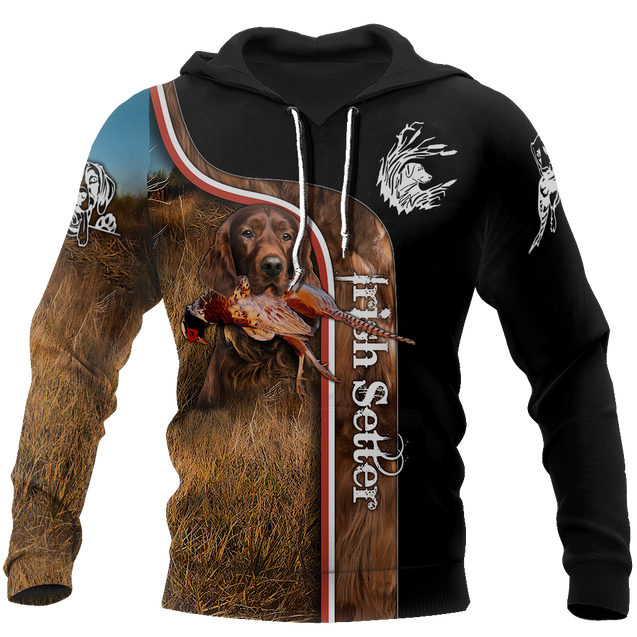 Pheasant Setter Hunting 3D All Over Printed Shirts For Men And Women JJ100201-Apparel-MP-Hoodie-S-Vibe Cosy™