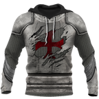 Knight Templar 3D All Over Printed Hoodie Chainmail JJ260201-Apparel-MP-Hoodie-S-Vibe Cosy™