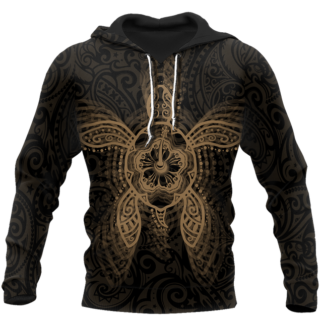 New Zealand Maori Hoodie, Wairua Tattoo Turtle Pullover Hoodie - Gold JJ150102 PL-Apparel-PL8386-Hoodie-S-Vibe Cosy™