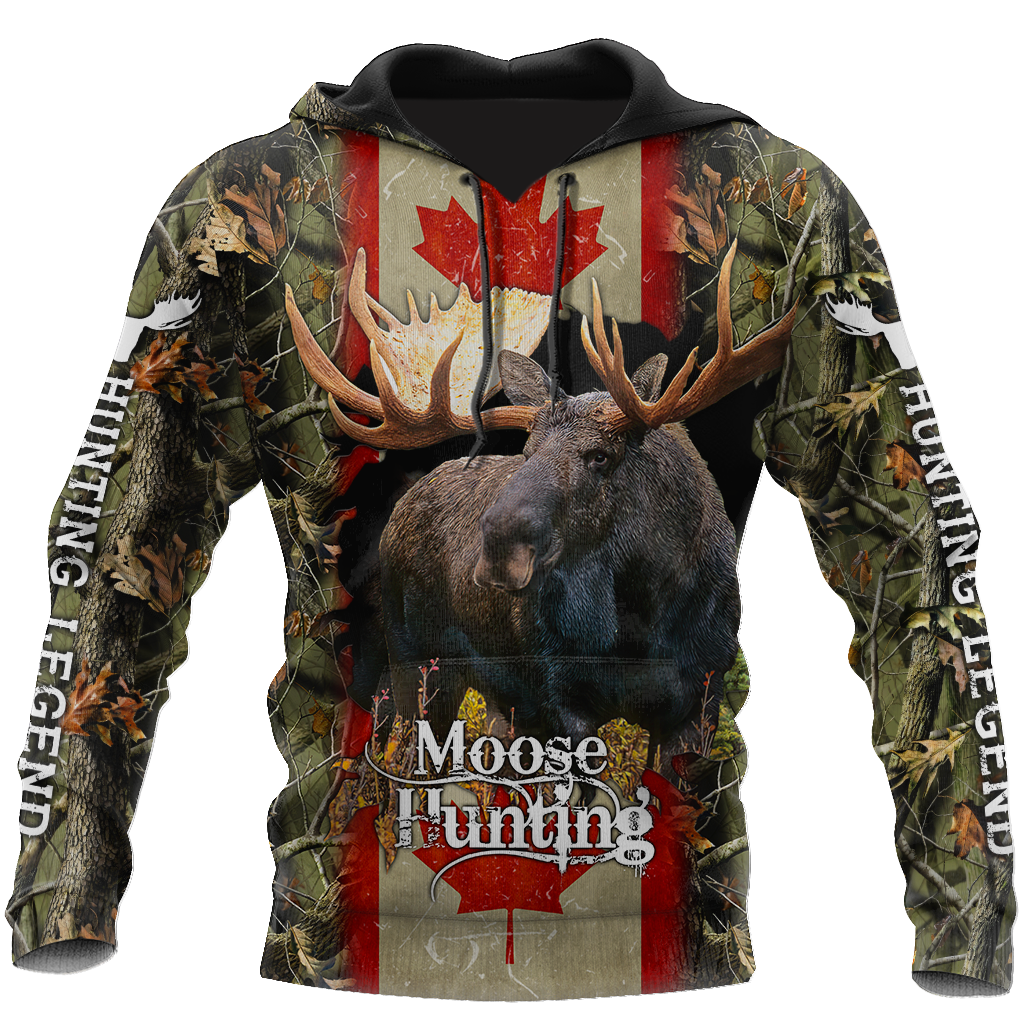 Canada Moose Hunting Legend 3D All Over Print Hoodie TR1209202