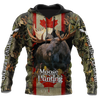 Canada Moose Hunting Legend 3D All Over Print Hoodie TR1209202