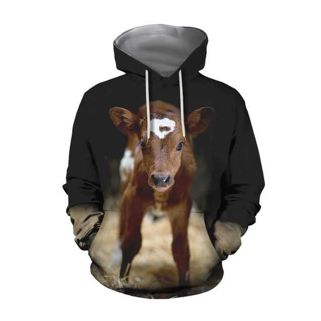 Beautiful Baby Cow Shirts-Apparel-HD09-Hoodie-S-Vibe Cosy™